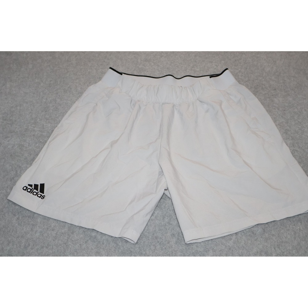 Adidas Shorts Men Medium White Athletic Gym Training 7" Inseam Workout
